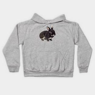 Silver Marten Rabbit with Cutesy Eyes Kids Hoodie